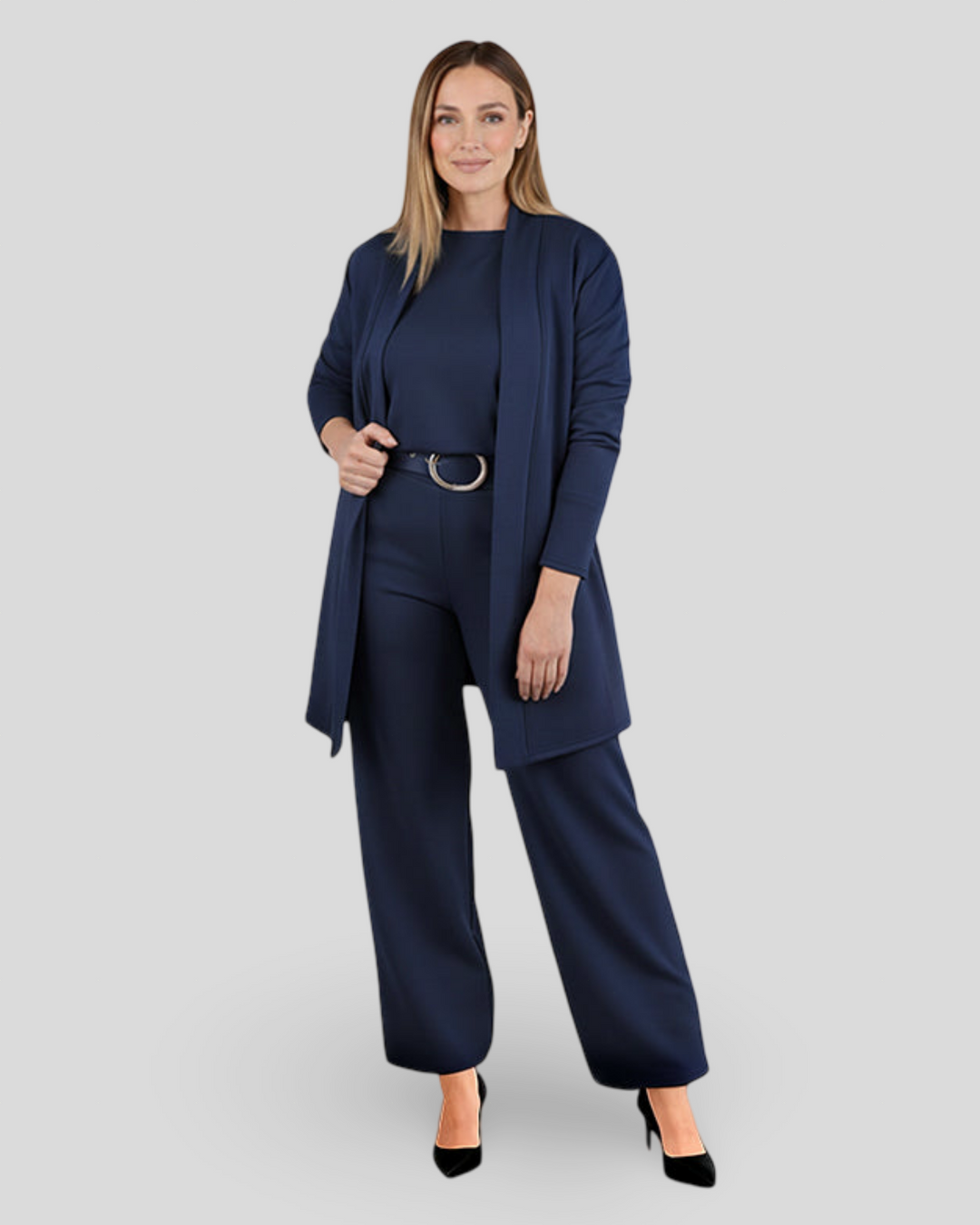 Zuzana – Elegantní souprava s fluidním kardiganem