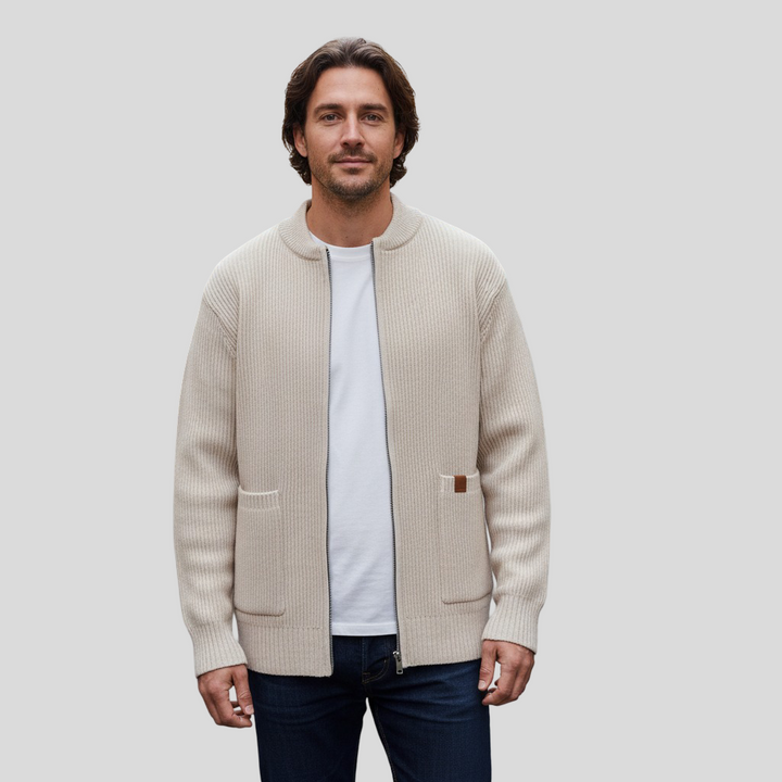 Daniel – Prémiový pletený kabát s knoflíkovým zapínáním