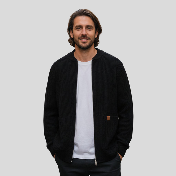 Daniel – Prémiový pletený kabát s knoflíkovým zapínáním