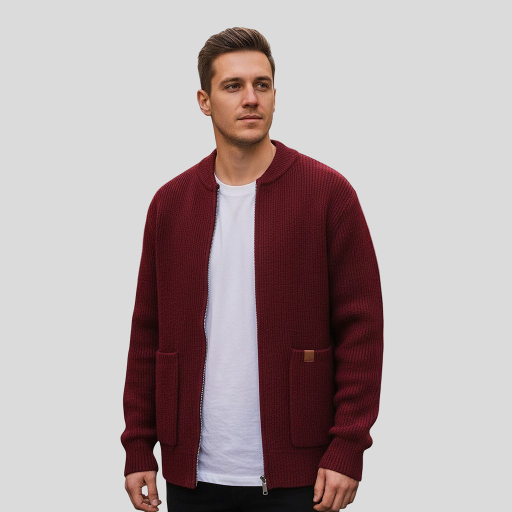 Daniel – Prémiový pletený kabát s knoflíkovým zapínáním