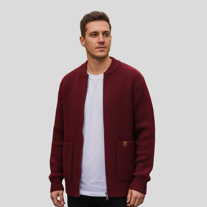 Daniel – Prémiový pletený kabát s knoflíkovým zapínáním