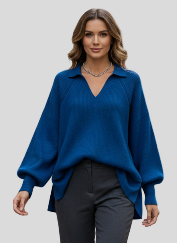 Valerie – Elegantní pletený svetr s výstřihem do V