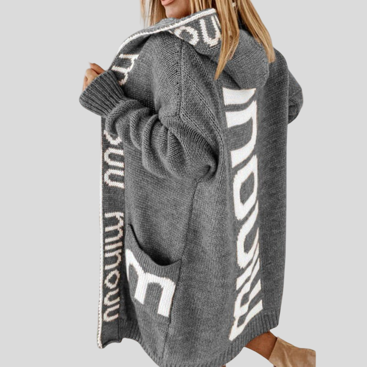 Allegra - Dlouhý pletený kardigan