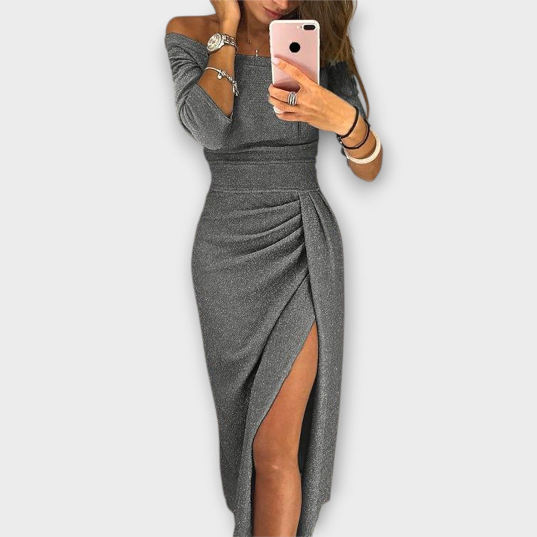 Jiřina - Elegantní šaty s odhalenými rameny