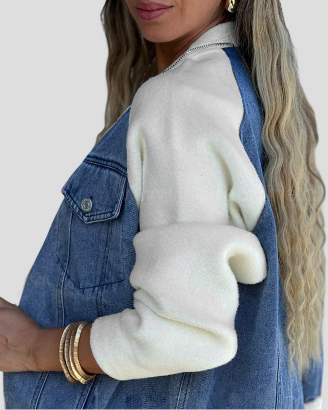 Hana - Exkluzivní džínsová bunda s vintage nádechem