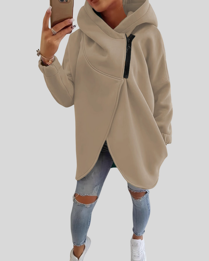 Olivia – Pohodlná mikina se zipem na každý den.