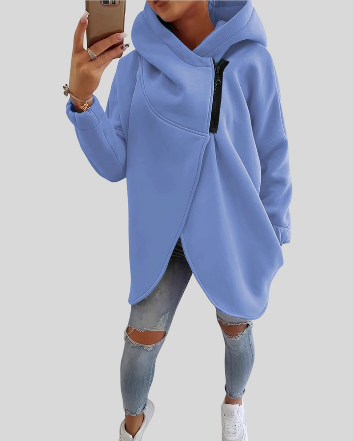 Olivia – Pohodlná mikina se zipem na každý den.