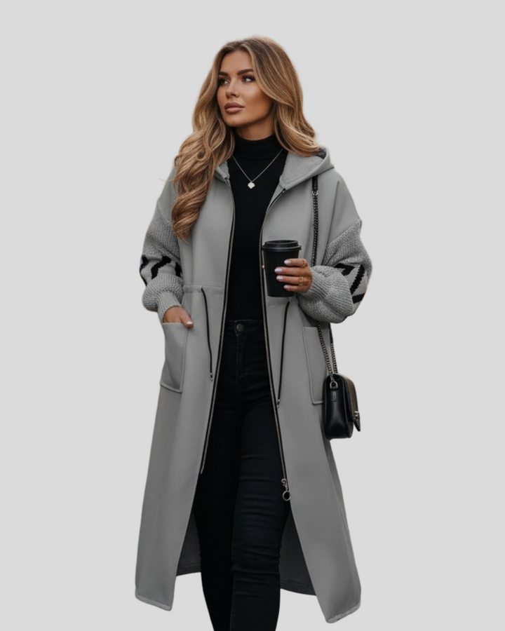 Karolína - Elegantní kabát s kapucí