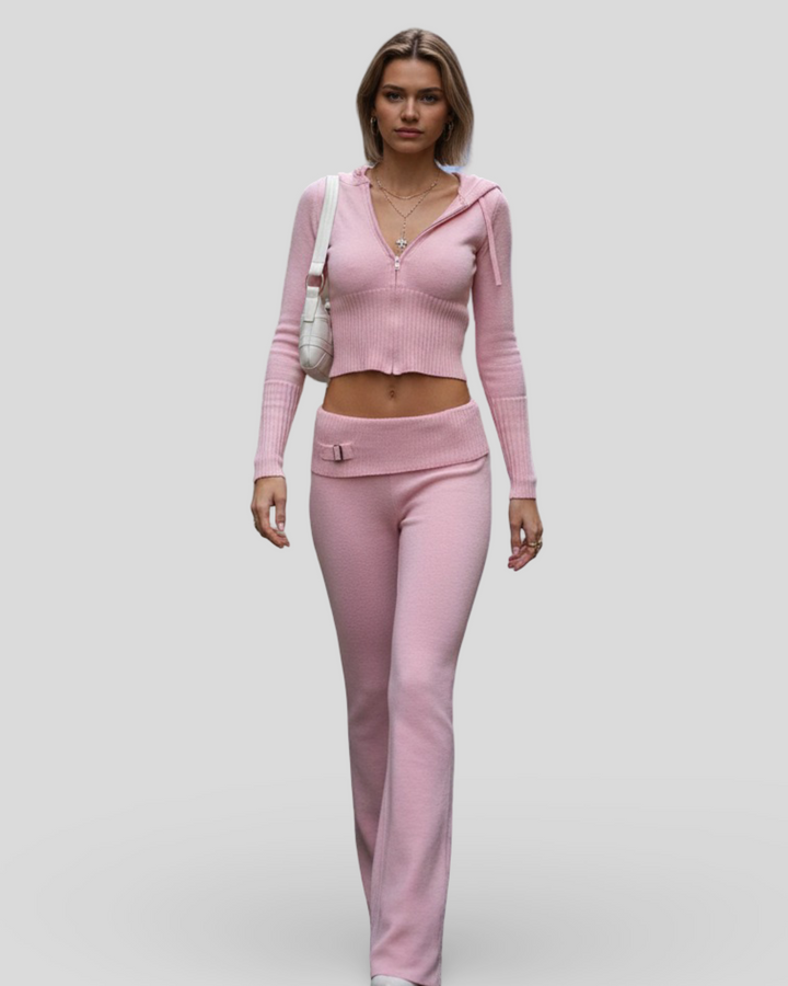 Lori - Sada lounge s žebrovaným vzorem Y2K