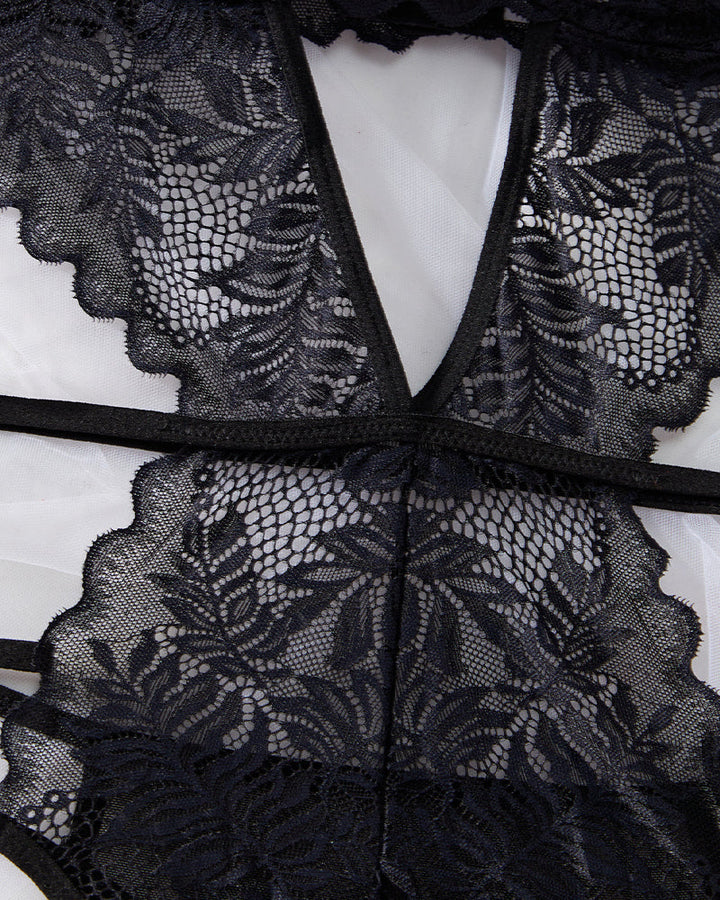 Jadzia™ | Elegantní teddy s krajkou a srdíčkovými detaily