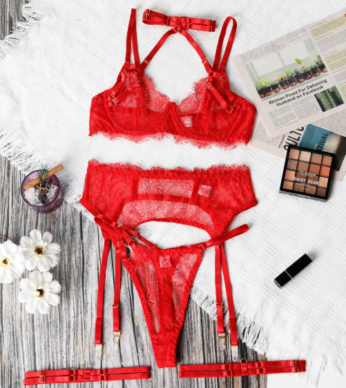 Ariana™ | Sada krajkového prádla Midnight Elegantní