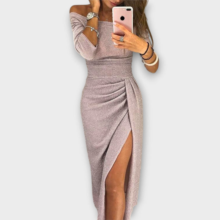 Jiřina - Elegantní šaty s odhalenými rameny