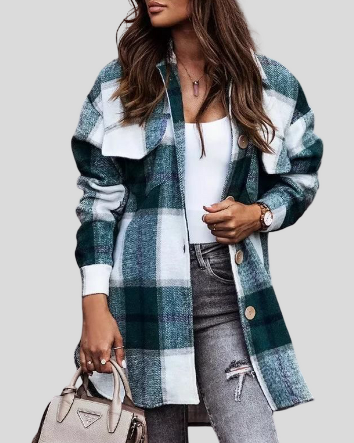 Jelena - Károvaný kabát / Košile