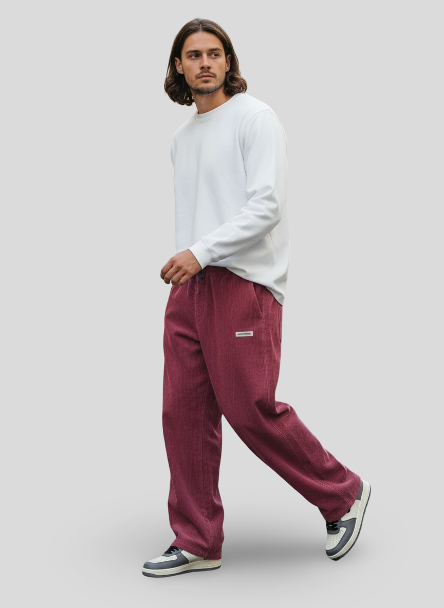 Šimon – Kalhoty Wide Fit z městské kordurové tkaniny