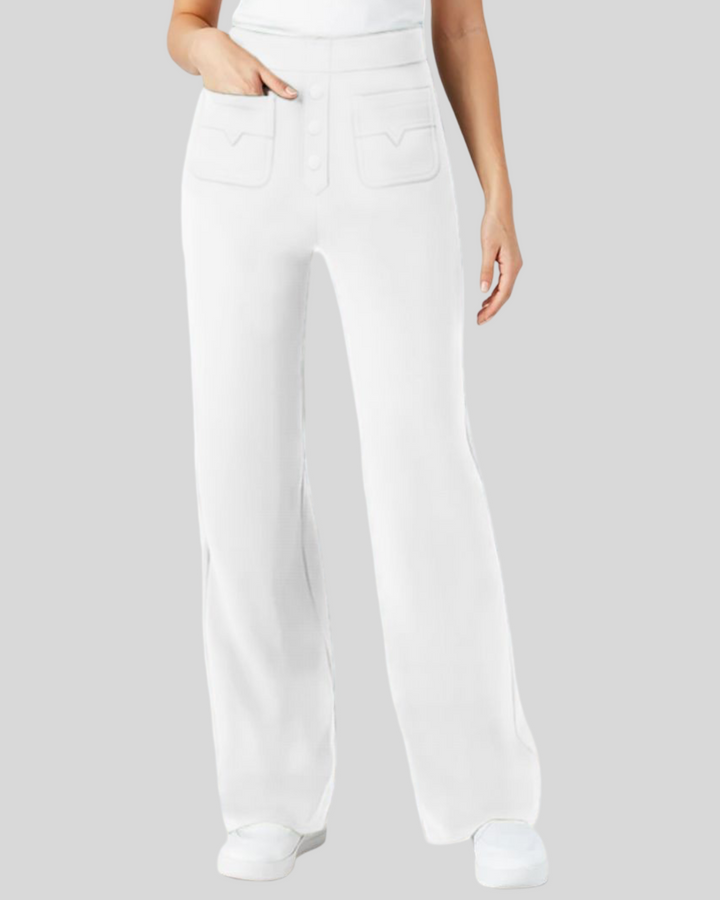 Livia - Dámské kalhoty s vysokým pasem a elastanem