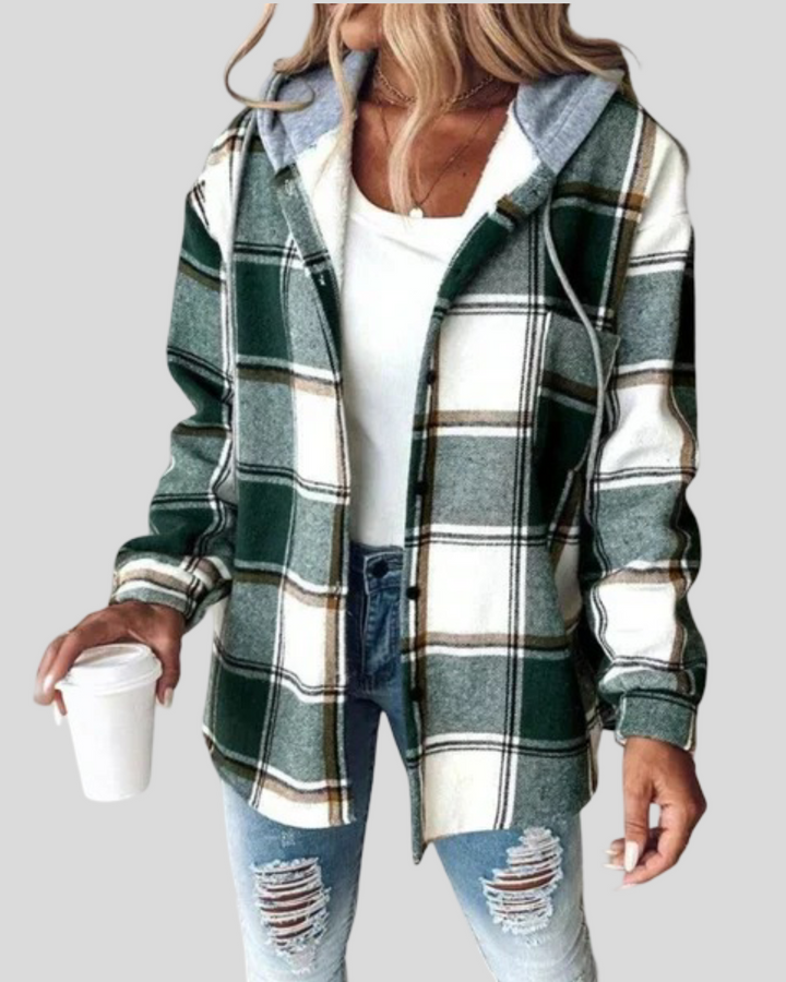 Angela – Kostkovaná urban cozy bunda