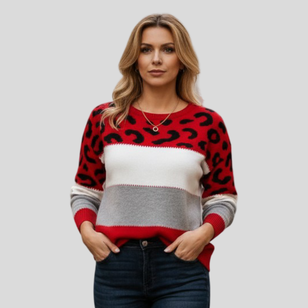 Julia - Svetr s leopardím vzorem