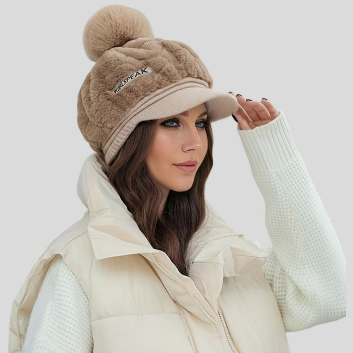 Mia - Zimní Klobouk s Pompomem