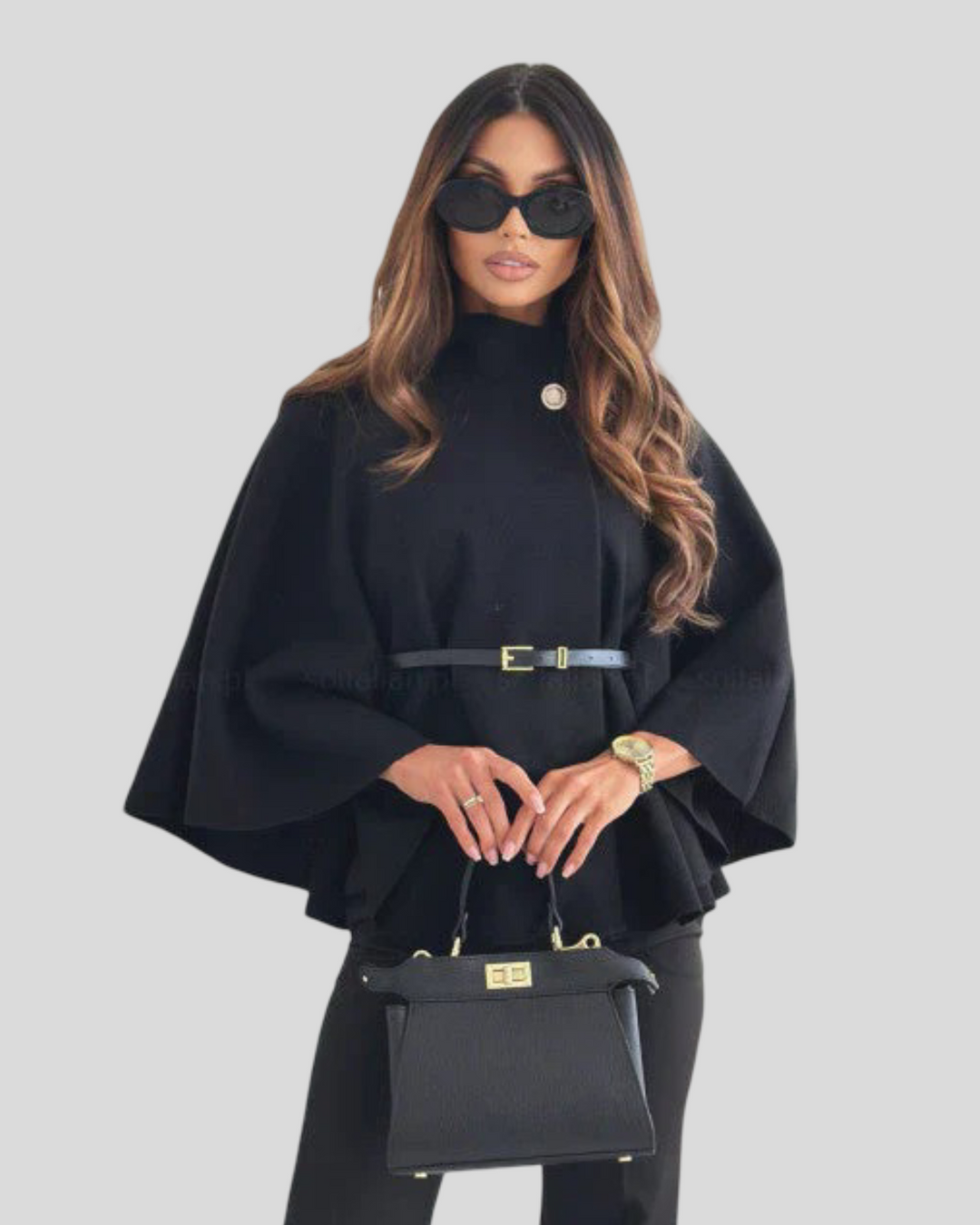 Alicja - Bunda s motýlími rukávy a páskem