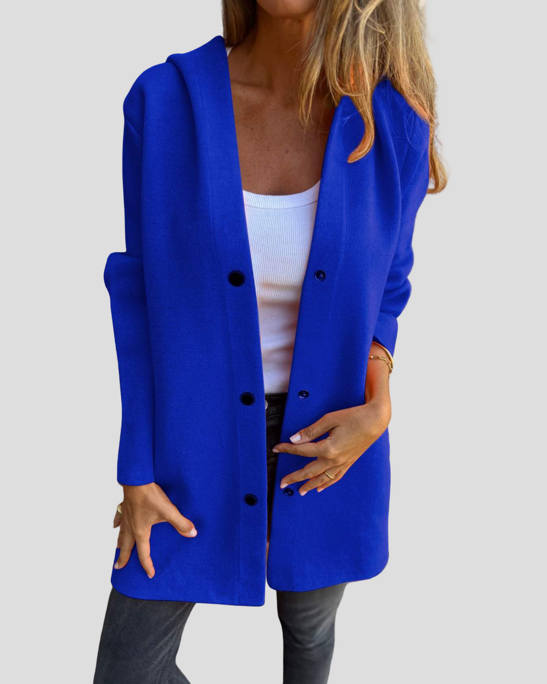 Adelina - Lehký kabát s knoflíky