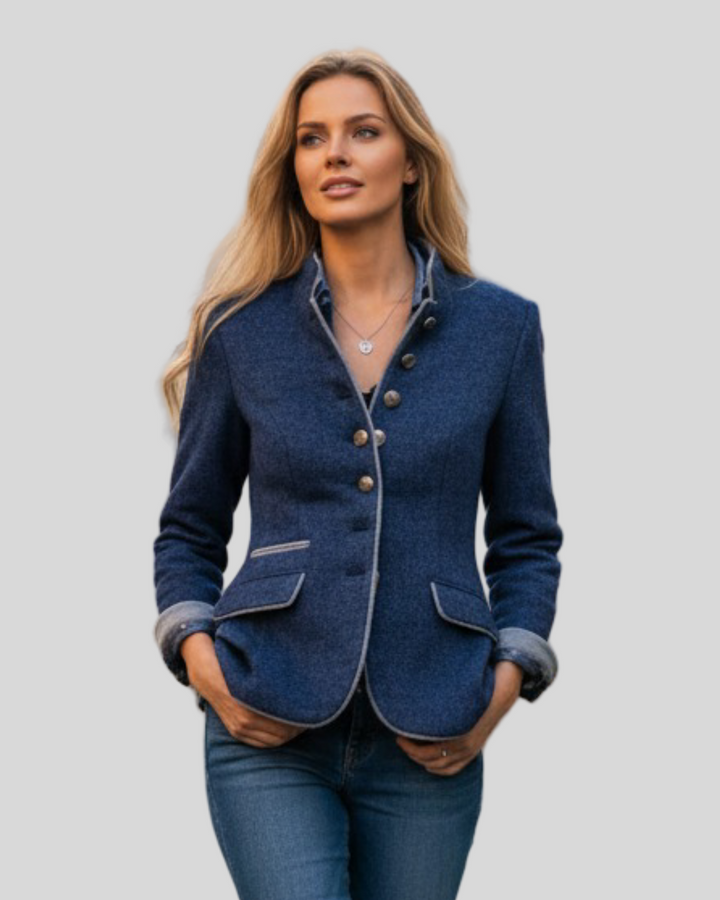 Jana – Dámský klasický kabát elegantního střihu