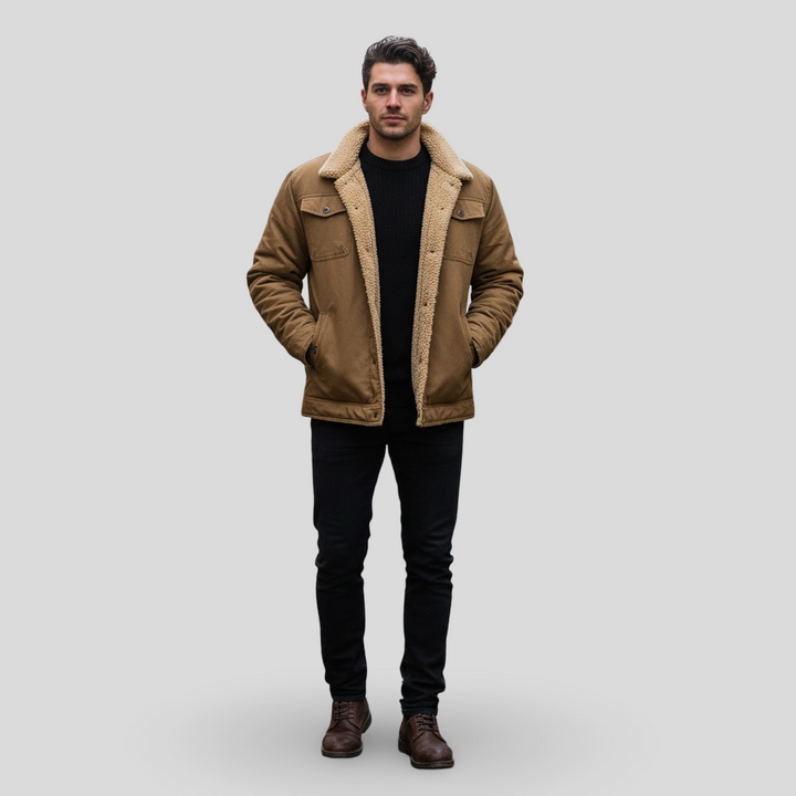 Filip – Zateplený zimní kabát Sherpa