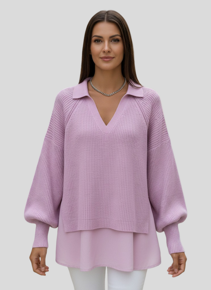 Valerie – Elegantní pletený svetr s výstřihem do V