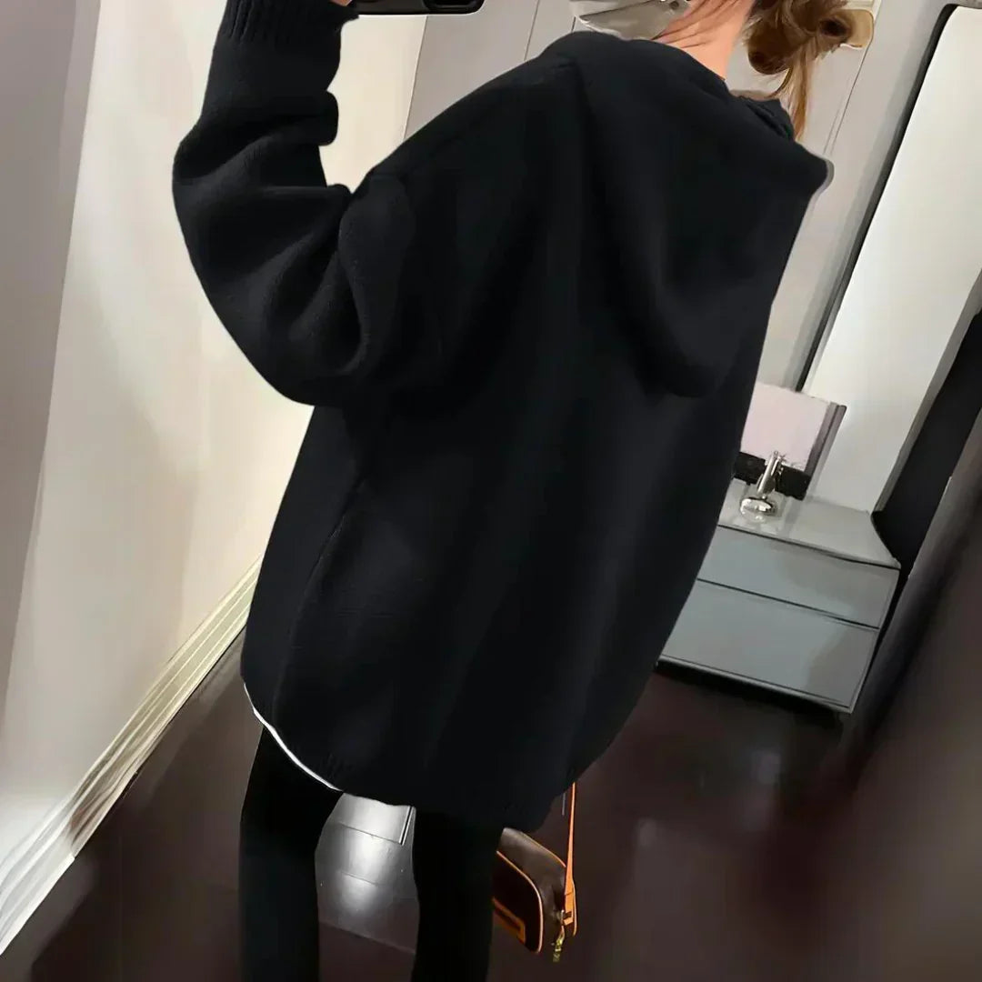 Joy - Mikina s kapucí a potiskem usmívající se tváře