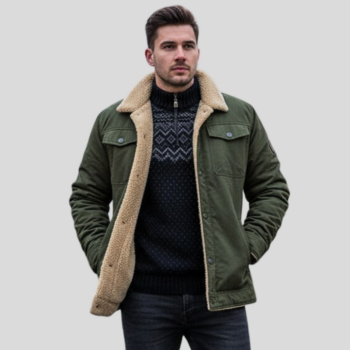 Filip – Zateplený zimní kabát Sherpa