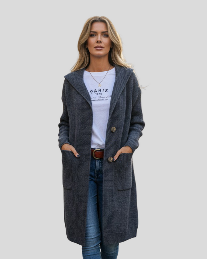 Magda - Dlouhý kardigan s hlubokými kapsami