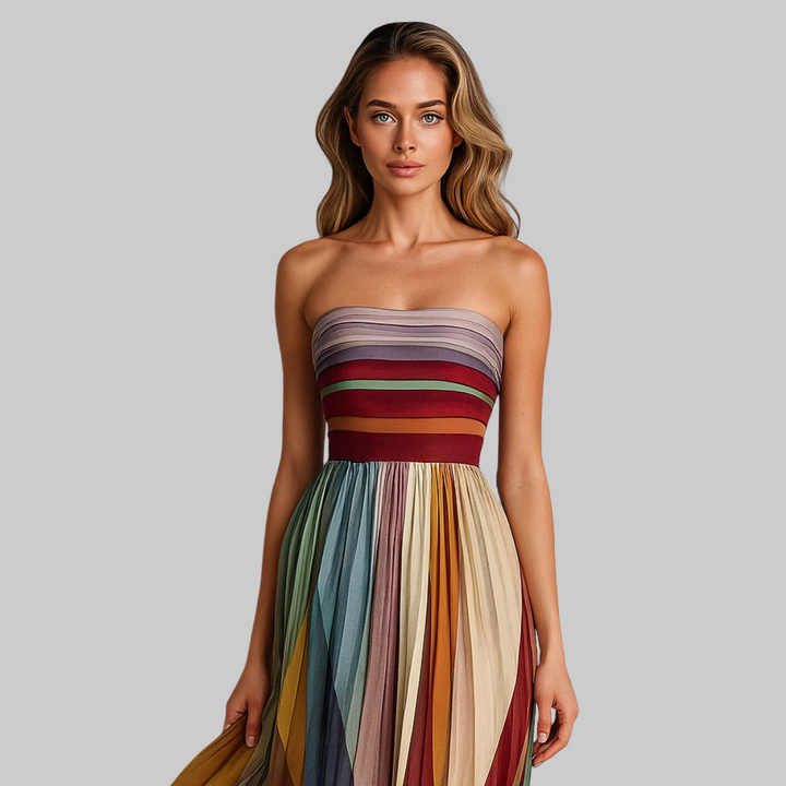 Svetlana - Barevné šaty bez rukávů