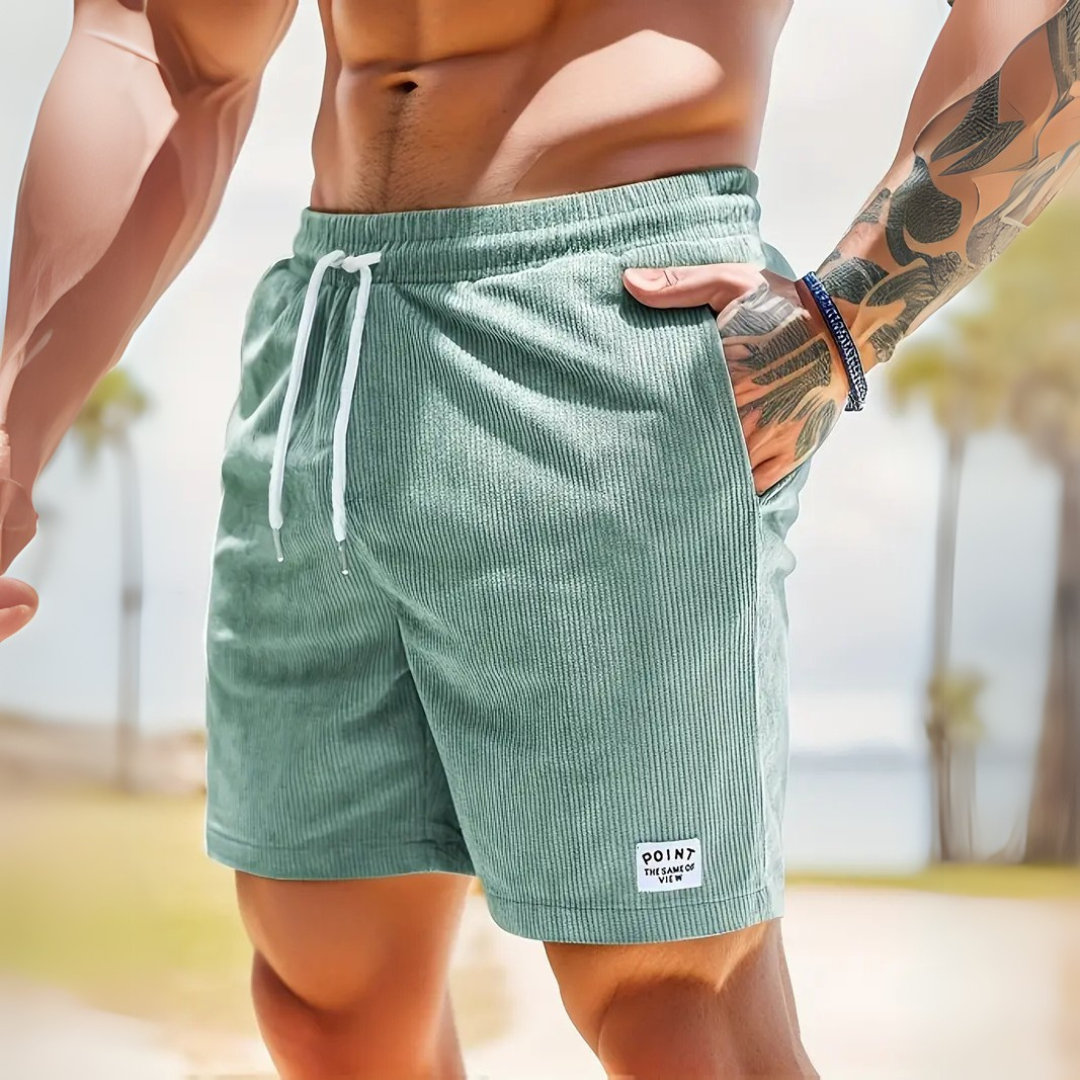 Lior - Pánské volnočasové šortky s tkaničkou.