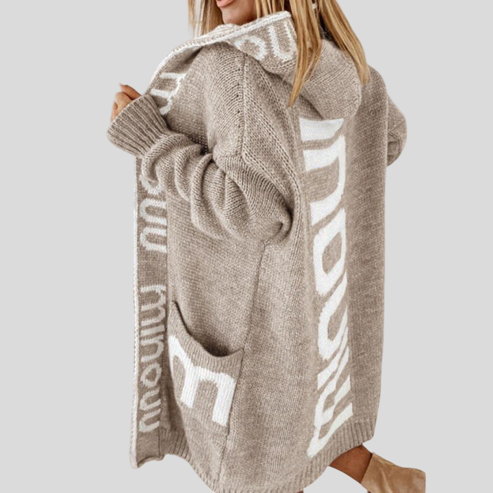 Allegra - Dlouhý pletený kardigan