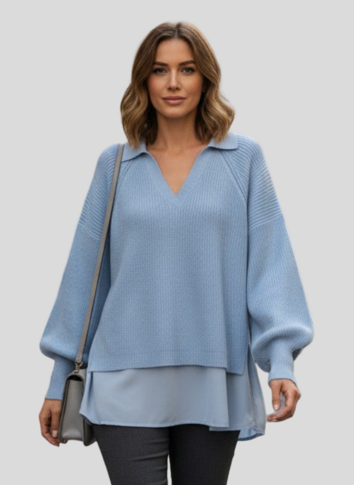 Valerie – Elegantní pletený svetr s výstřihem do V