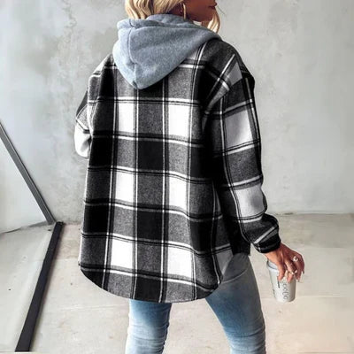 Angela – Kostkovaná urban cozy bunda