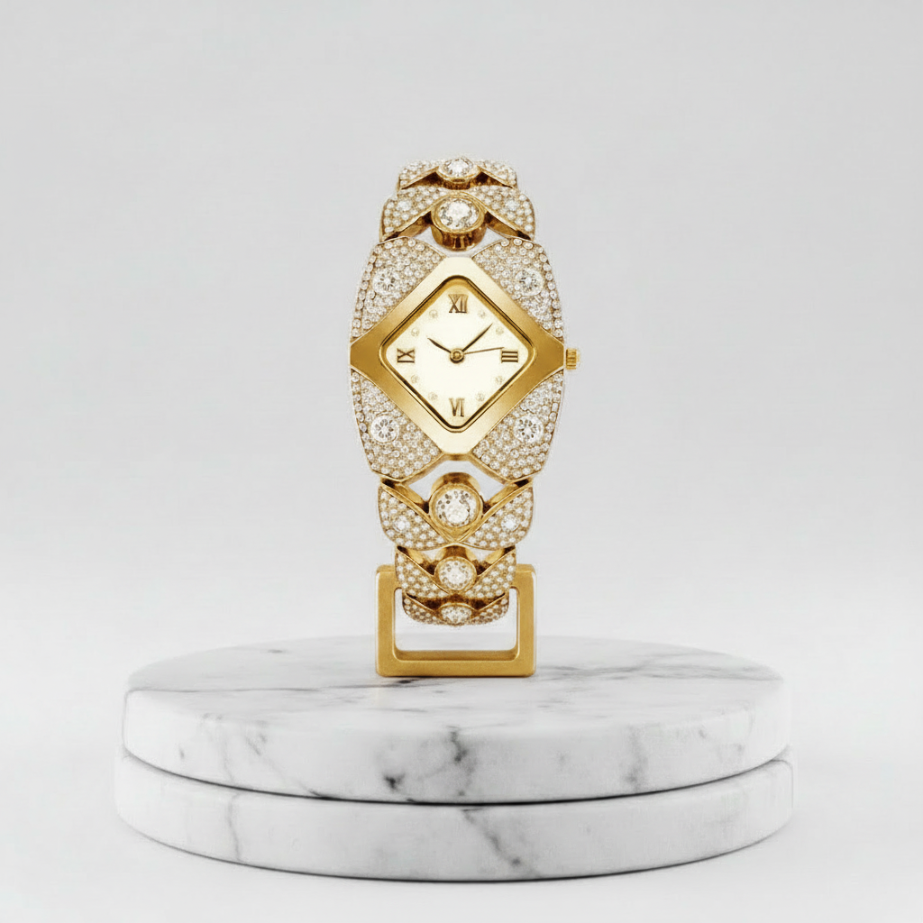 Imperiální - Luxusní hodinky s lesklými krystaly