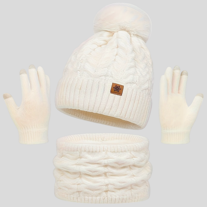 Kamila - Sada 3 kusů Čepice, Rukavice, Šála