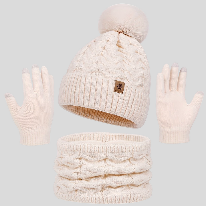 Kamila - Sada 3 kusů Čepice, Rukavice, Šála