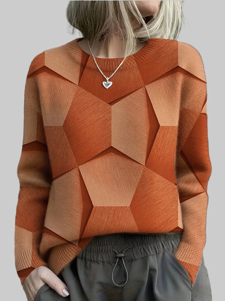 Bravina – Svetr s 3D geometrickým vzorem