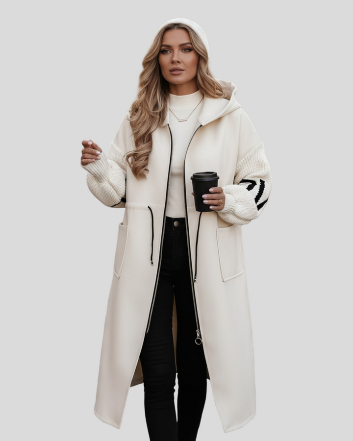 Karolína - Elegantní kabát s kapucí