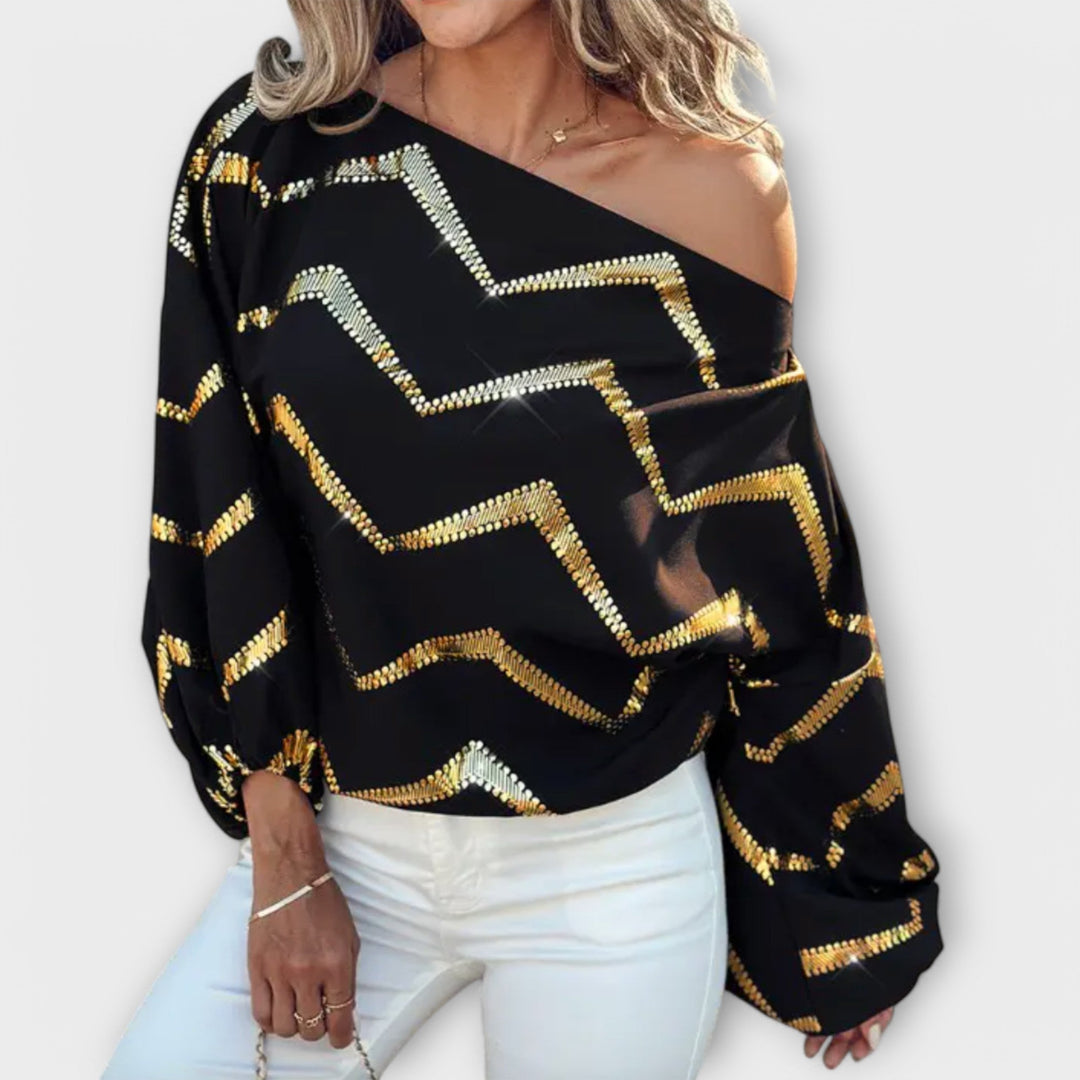 Sofie - Elegantní top s zlatými detaily