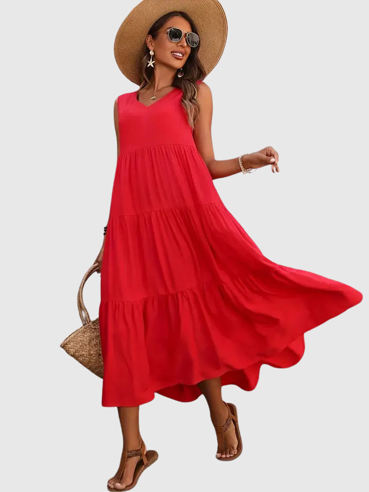 Justýna - Dlouhé volné šaty s absolutním komfortem a letním stylem