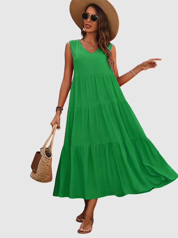 Justýna - Dlouhé volné šaty s absolutním komfortem a letním stylem