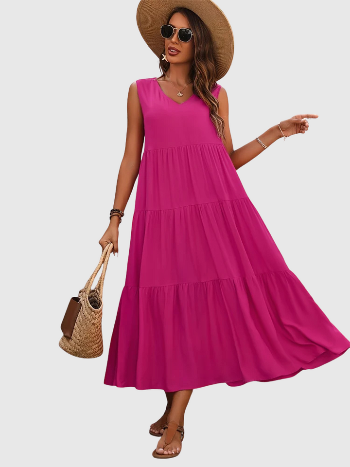 Justýna - Dlouhé volné šaty s absolutním komfortem a letním stylem