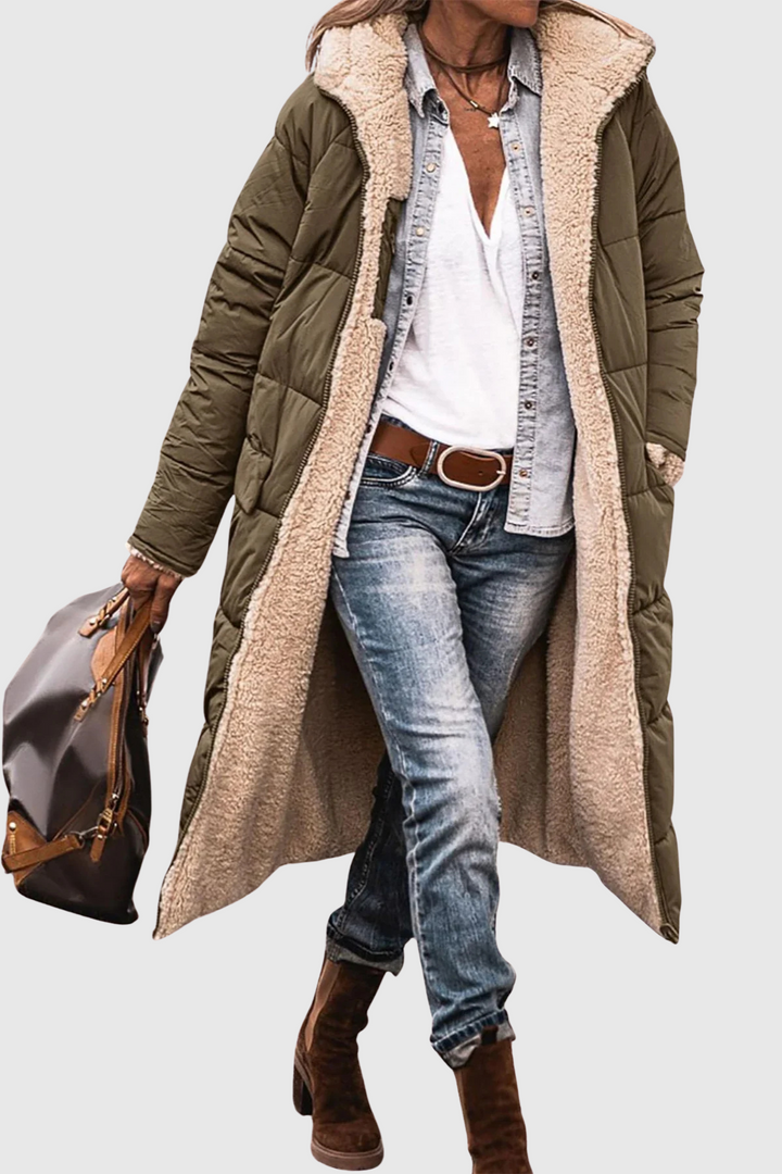 Inka - Prošívaná a teplá bunda s kapucí