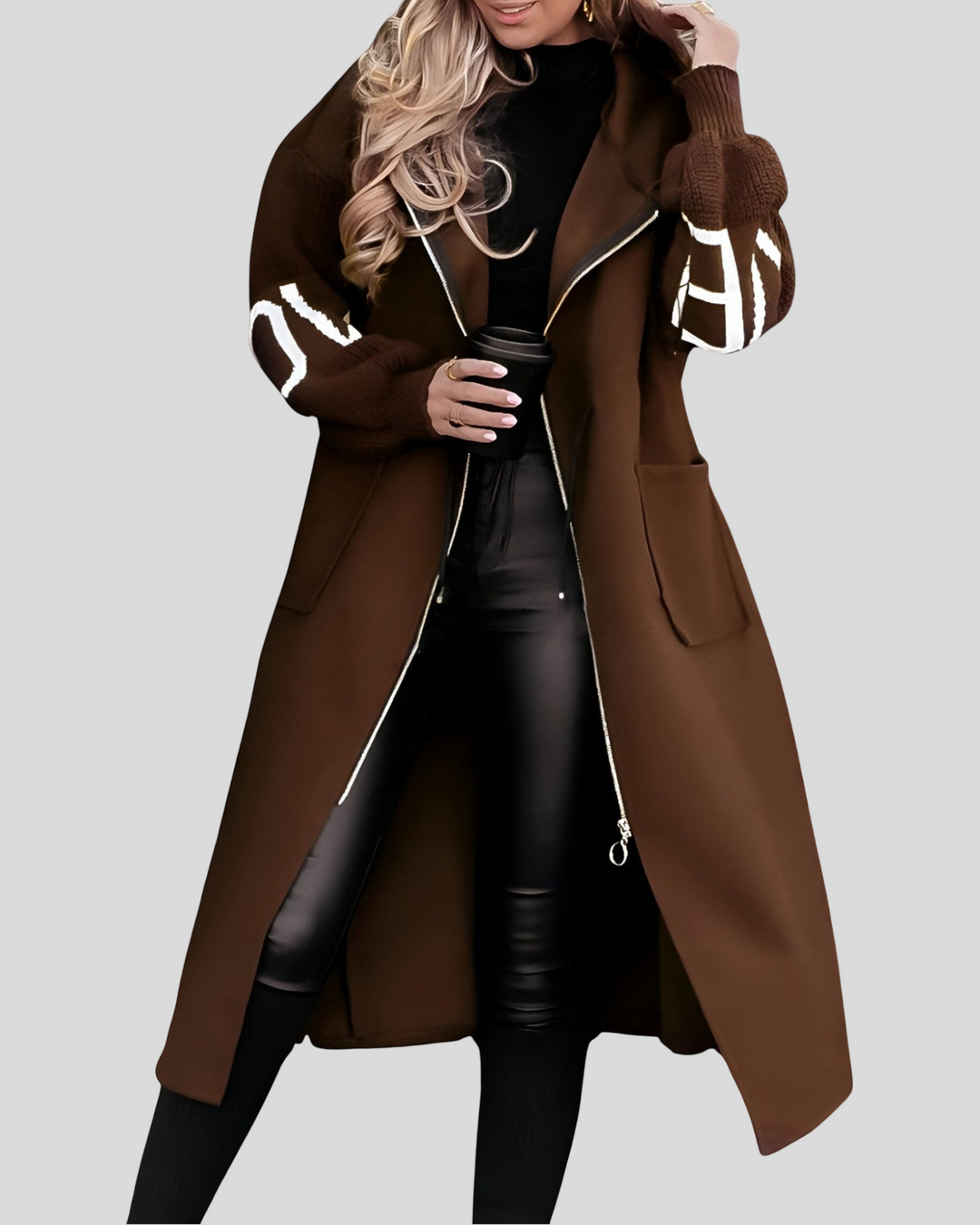 Karolína - Elegantní kabát s kapucí