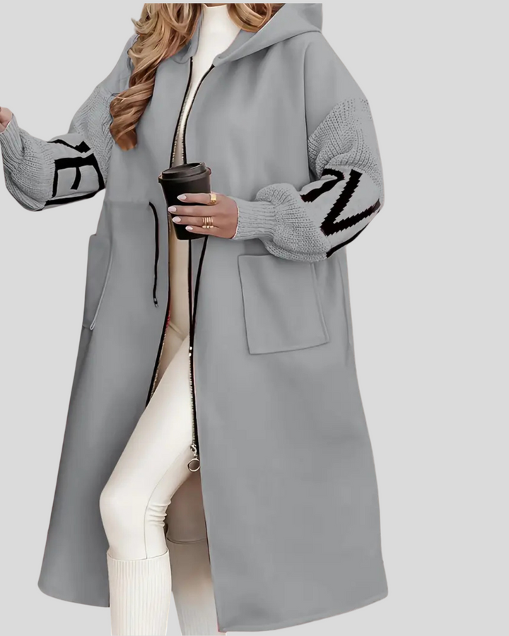 Karolína - Elegantní kabát s kapucí