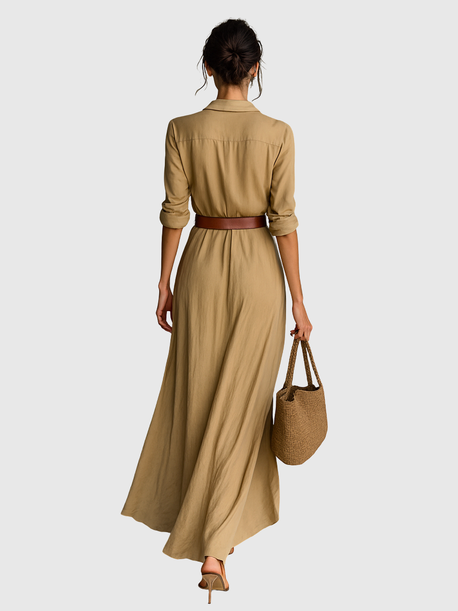 Božena - Dlouhé šaty s páskem