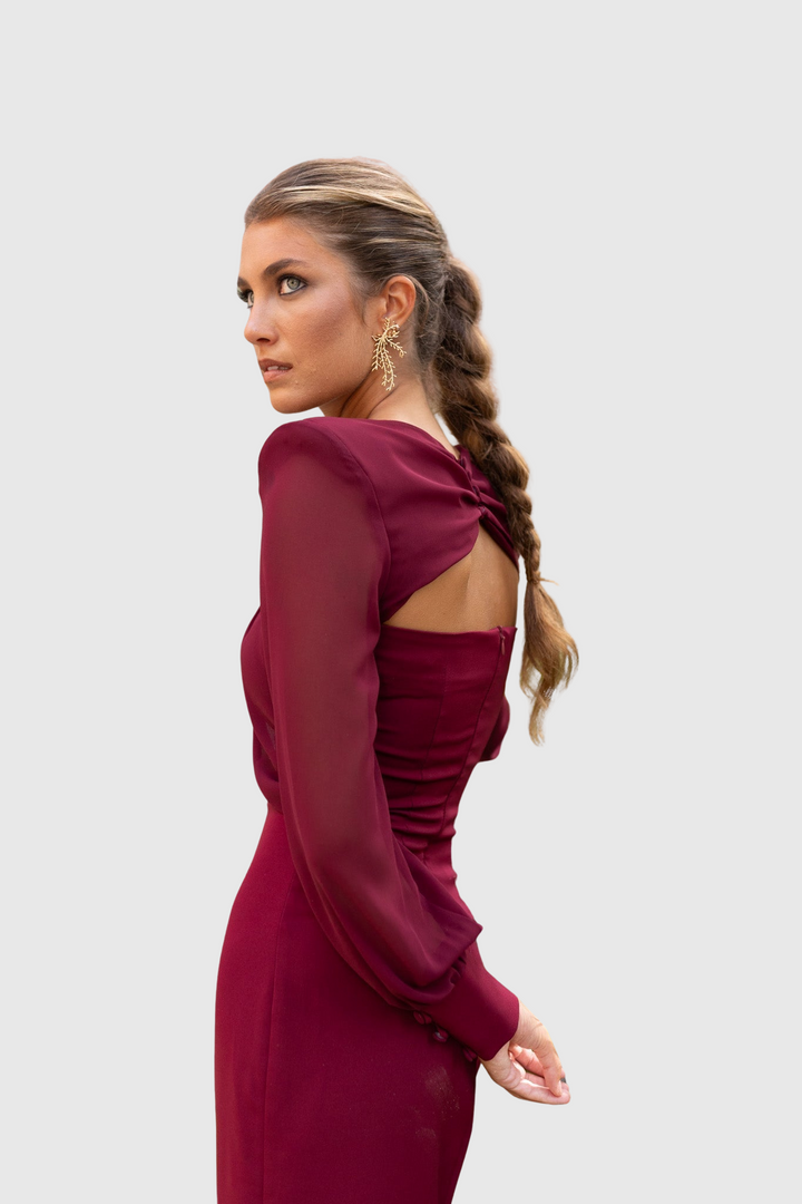 Ivka - Elegantní Midi Šaty