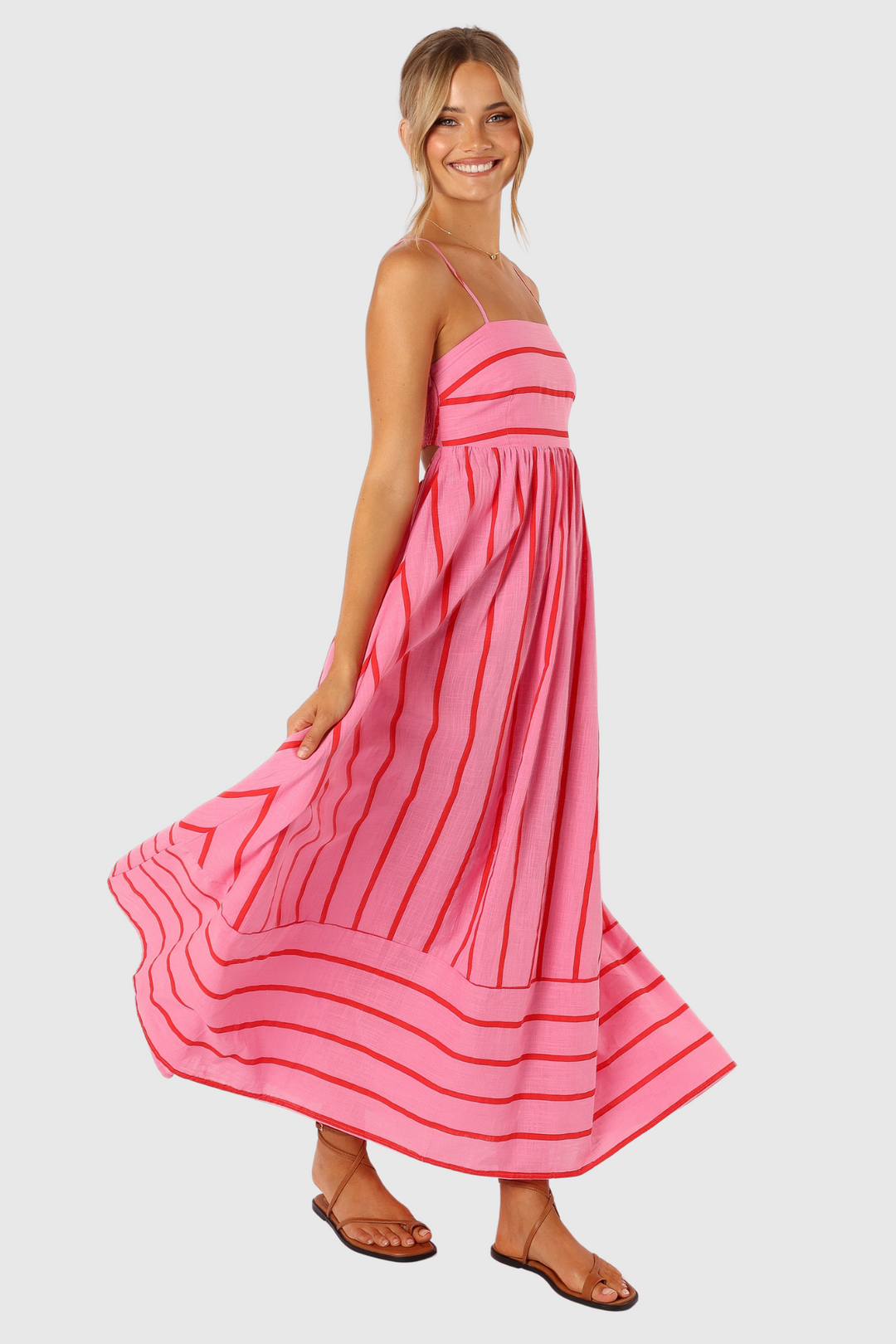 Cecilie - Dlouhé šaty v jasně růžové